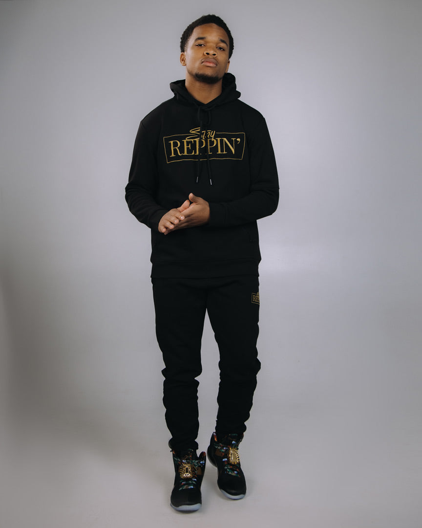 Men’s “Stay Reppin’” Jogger Set – BLACK