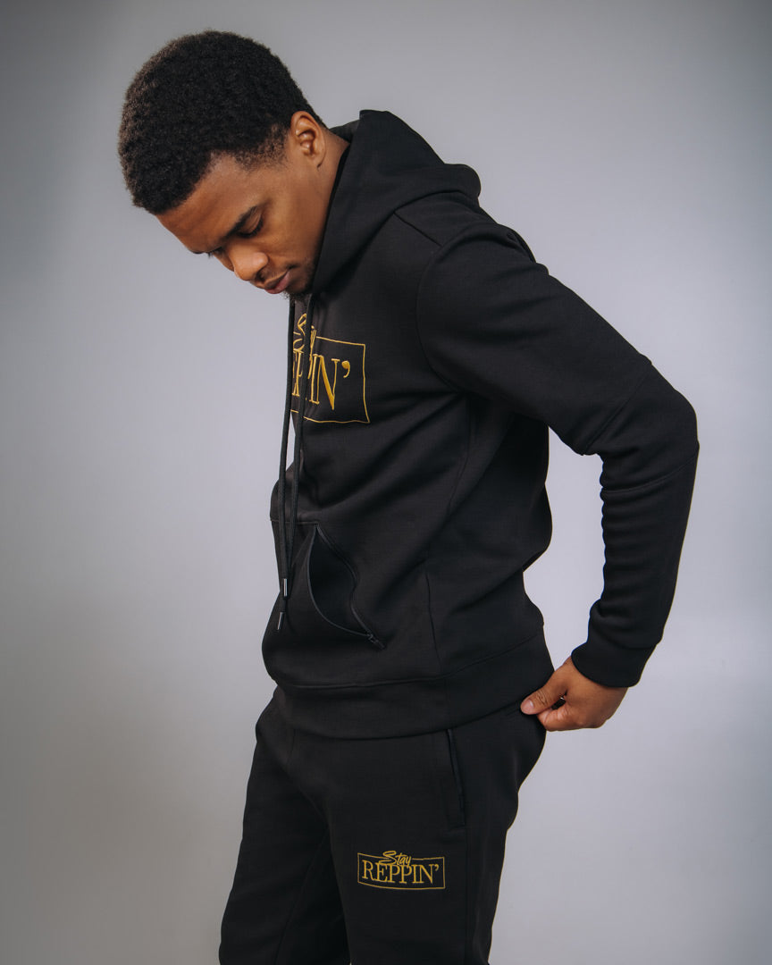 Men’s “Stay Reppin’” Jogger Set – BLACK