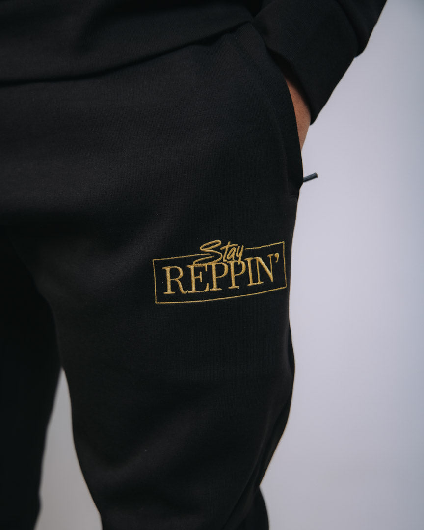 Men’s “Stay Reppin’” Jogger Set – BLACK