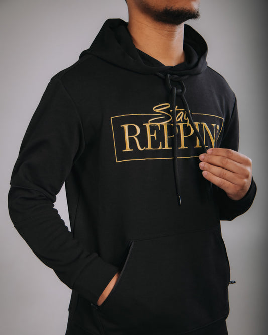 Men’s “Stay Reppin’” Jogger Set – BLACK