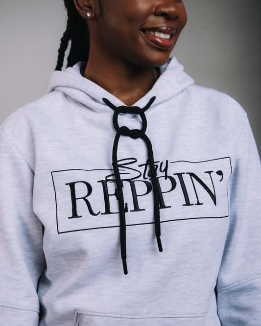 Women’s “Stay Reppin’” Jogger Set – LIGHT GREY