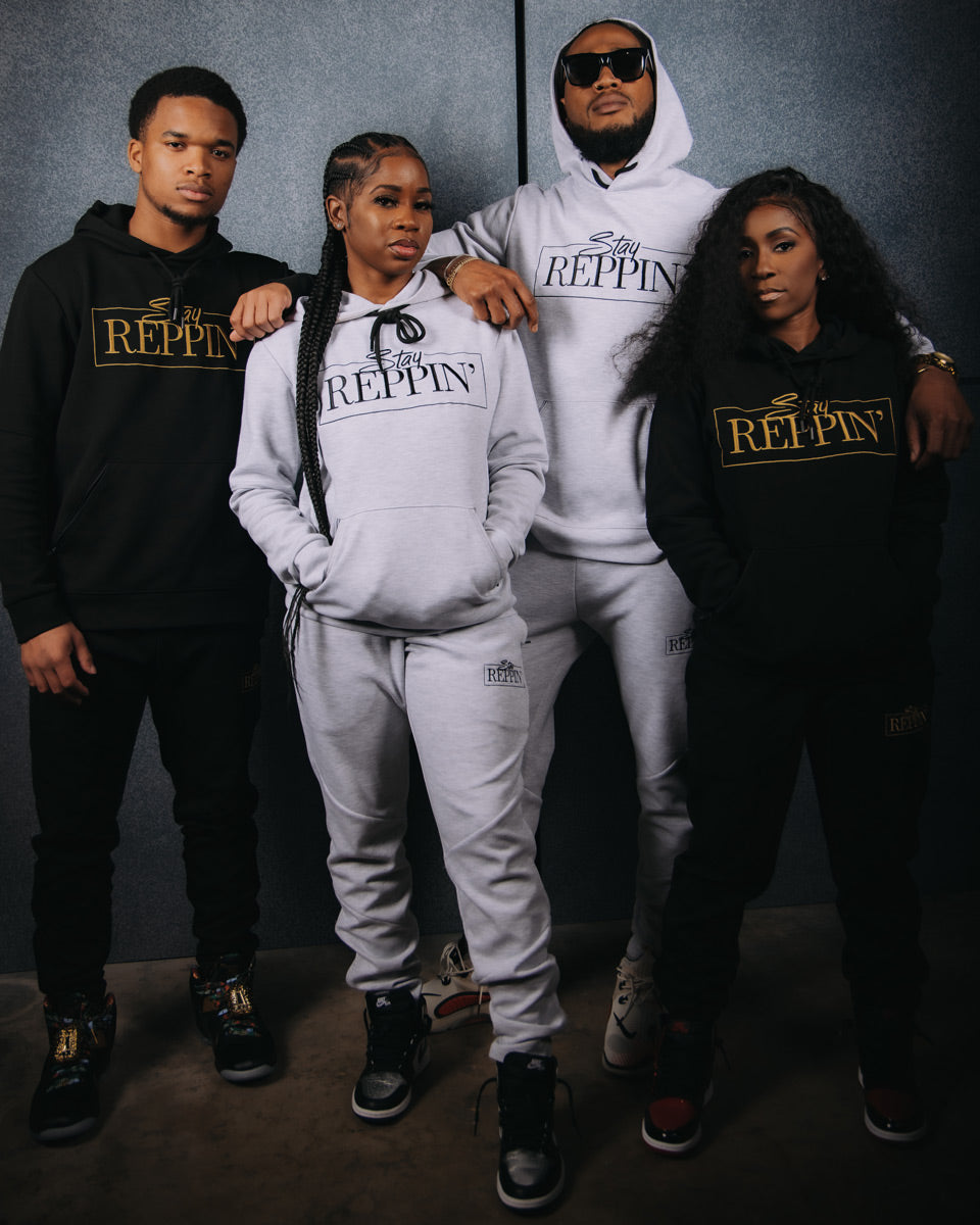 Men’s “Stay Reppin’” Jogger Set – BLACK